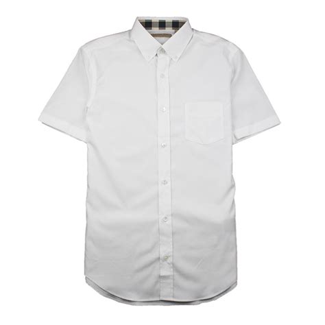 burberry short sleeve shirt men|burberry white button down shirt.